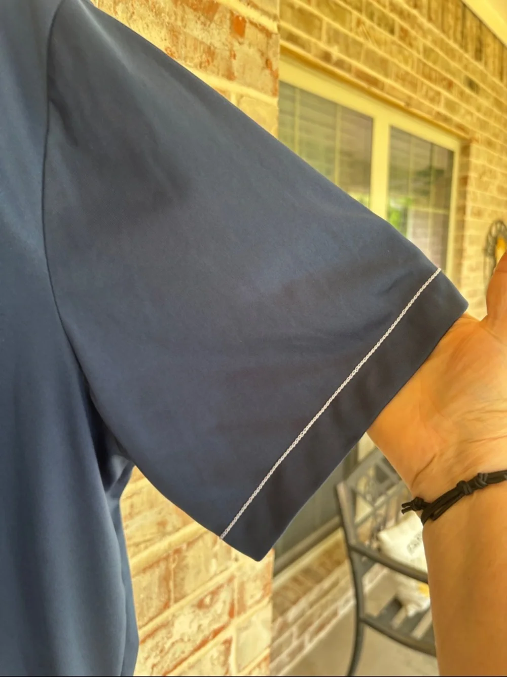 Adidas Navy Dri-wicking PoloShirt